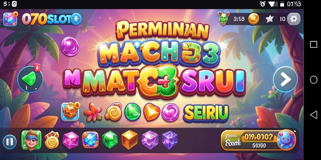 Tampilan gameplay seru dari 070SLOT dengan tantangan Match-3.