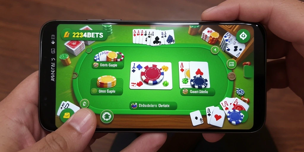 Screenshot 1234BETS menampilkan gameplay Gaple yang seru dan interaktif.