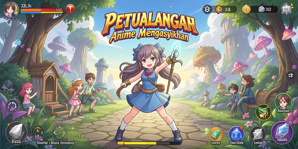 Screenshot gameplay dari 33L menampilkan pertarungan karakter anime yang seru.