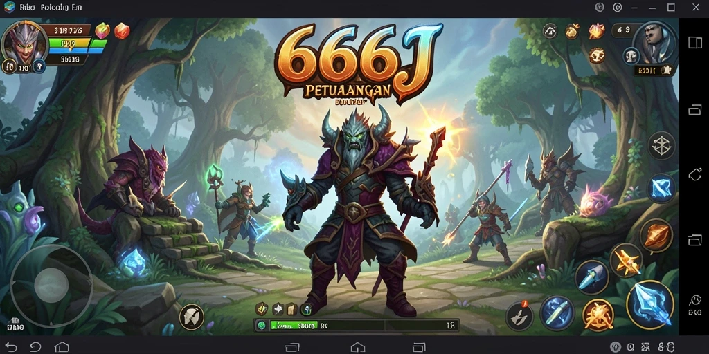Tampilan gameplay petualangan yang seru di 666J.