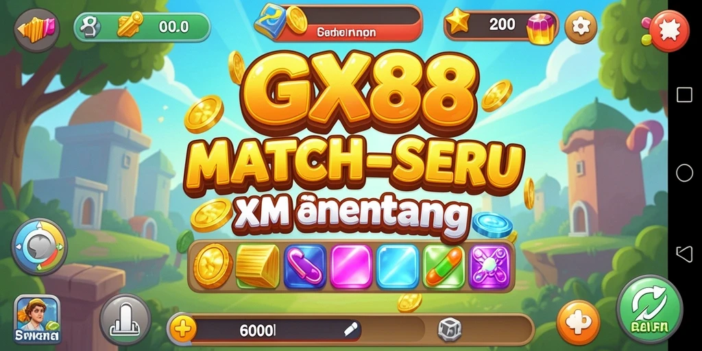 Tampilan gameplay GX88 yang menarik dan berwarna-warni.