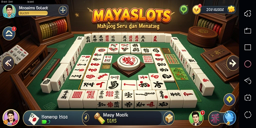 Tampilan gameplay Mahjong yang menarik dalam MAYASLOTS.