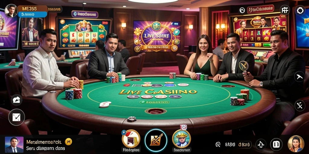 Tampilan gameplay ME355 yang seru dan interaktif dalam Live Casino.