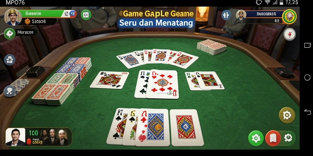 Tampilan gameplay Gaple yang seru dan interaktif.
