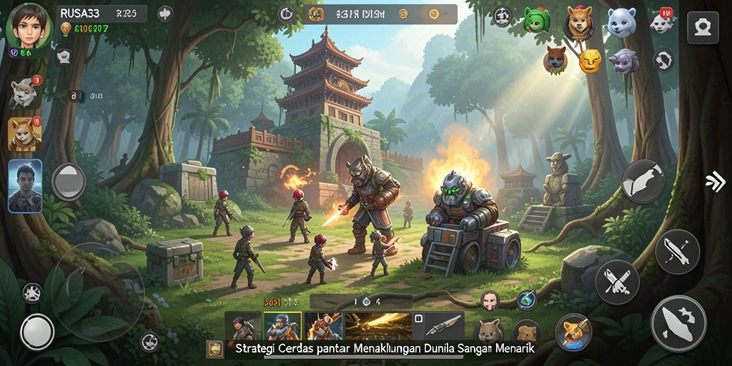 Tampilan gameplay RUSA33 yang mendalam dan strategi.