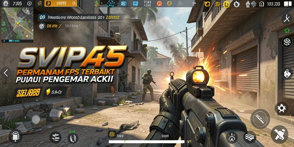 Tangkapan layar dari SVIP5 menampilkan aksi FPS yang mendebarkan.