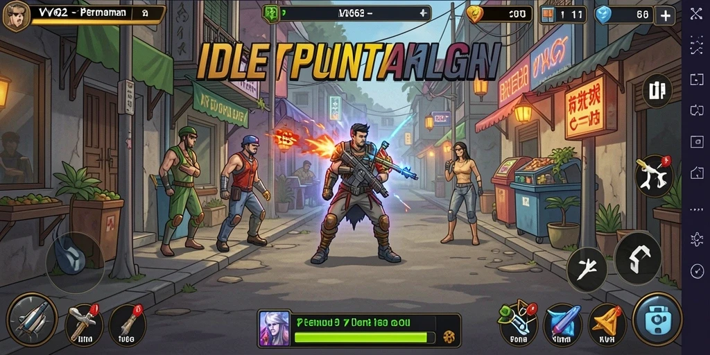 Tampilan gameplay VV62 yang menarik dan penuh warna.