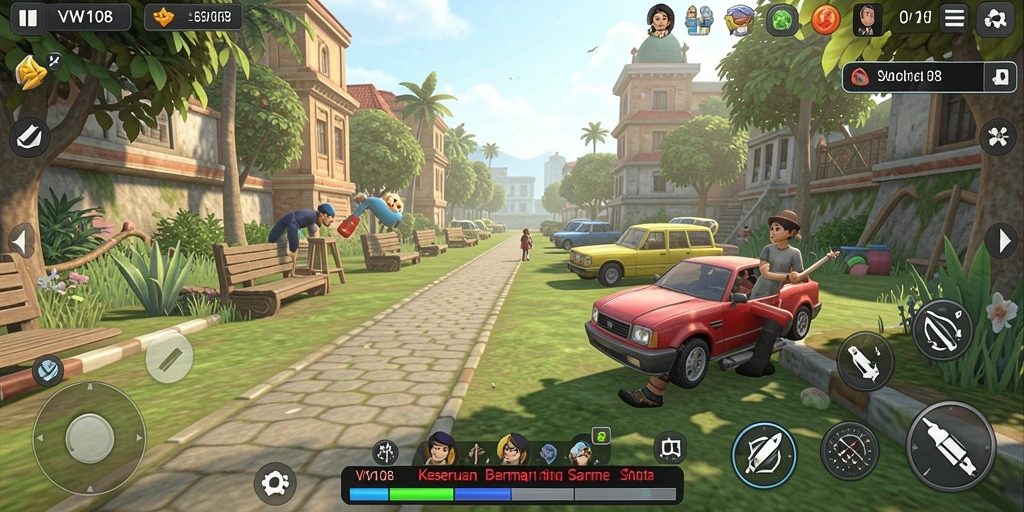 Tampilan gameplay <strong>VW108</strong> yang penuh warna dan menyenangkan.