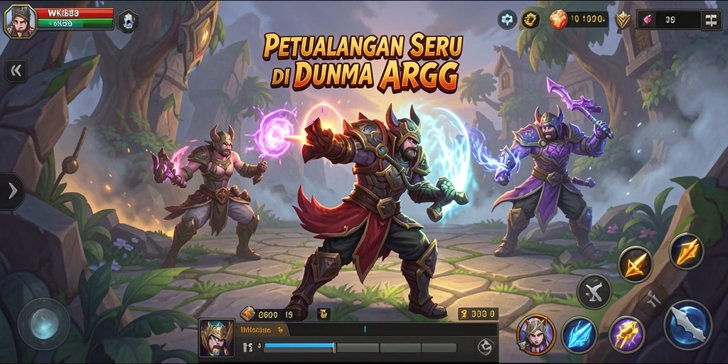 Tampilan gameplay yang mendebarkan dalam petualangan ARPG.